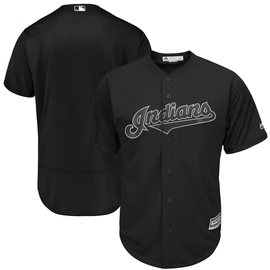 Men's Cleveland Indians Majestic Black 2019 Players' Weekend Replica Team Stitched MLB Jersey